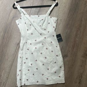 COPY - Forever 21 Cherry White Mini Dress M